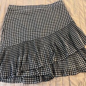 Ann Taylor Black and White A-Line Mini Skirt